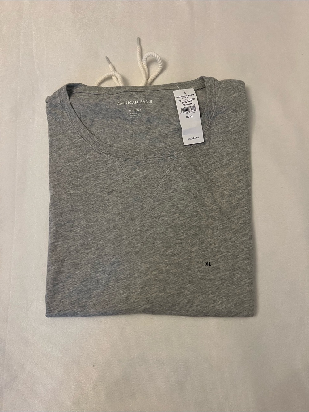 American Eagle Outfitters Light Heather Gray Short Sleeve Crew Tee